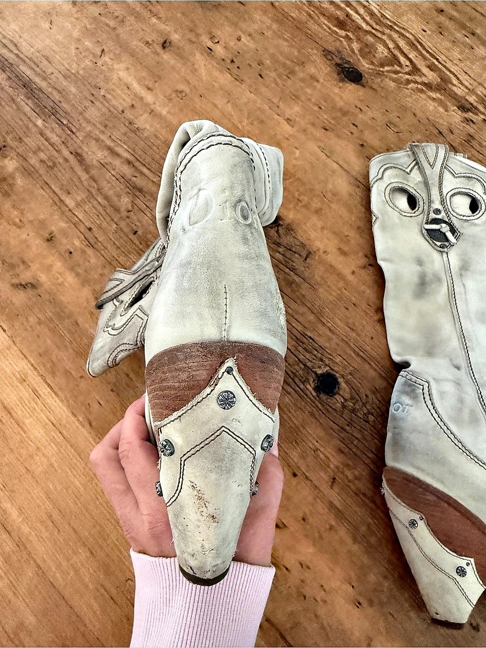 Very rare find - Christian Dior by John Galliano Vintage Western Cowboy Boots - Picture 3 of 4